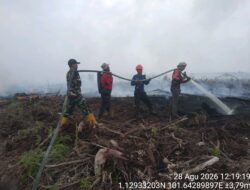 Kodam XIX Tuanku Tambusai Bersama Tim Gabungan Hadapi Karhutla di Hutan GSK Bengkalis