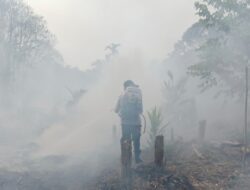 Kodam XIX Tuanku Tambusai Perkuat Penanganan Karhutla di Gaung, 2 Hektare Lahan Terbakar