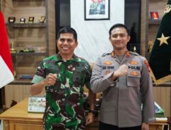 Danpuslatpur Terima Silaturahmi Kapolres OKU Timur, Perkuat Sinergitas TNI-Polri