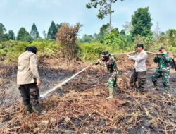 Kodam XIX/Tuanku Tambusai Intensifkan Pemadaman dan Pendinginan Karhutla di Tujuh Lokasi