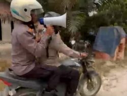 Polsek Langgam Turun Keliling Desa Segati, Warga Diingatkan Bahaya Asap dan Kebakaran